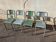 Set of 4 vintage bistro metal chairs