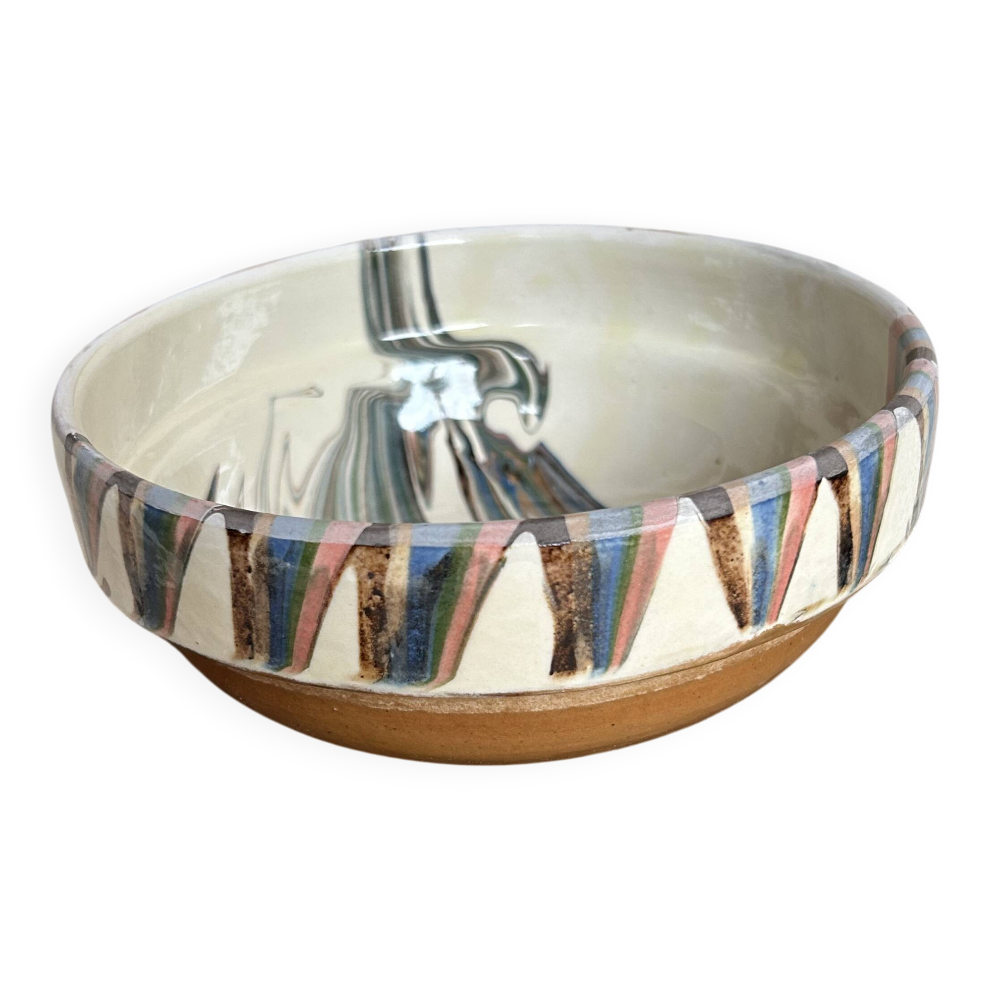 Painted terracotta bowl