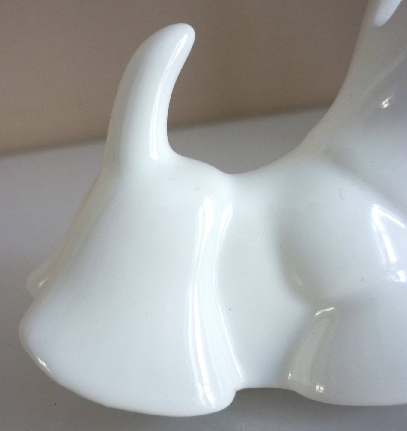 Salt and pepper shakers, glazed ceramic, Scottish terrier dog, signed