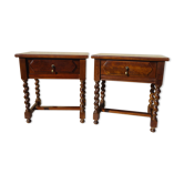 Louis XIII style bedside tables