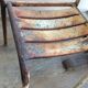 Chair in steel with an original patina