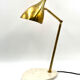 Golden brass table with Carrara marble base, Italy ca. 1980