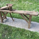 Ancien établi de menuisier banc d'âne XIXème