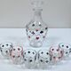 Carafe and 6 liqueur glasses, Arques Crystal Factory