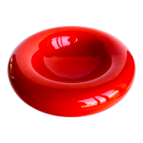 Round dish space age - vintage - orange