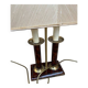 Double column lamp "Le Dauphin" – Turtle shell effect and brass