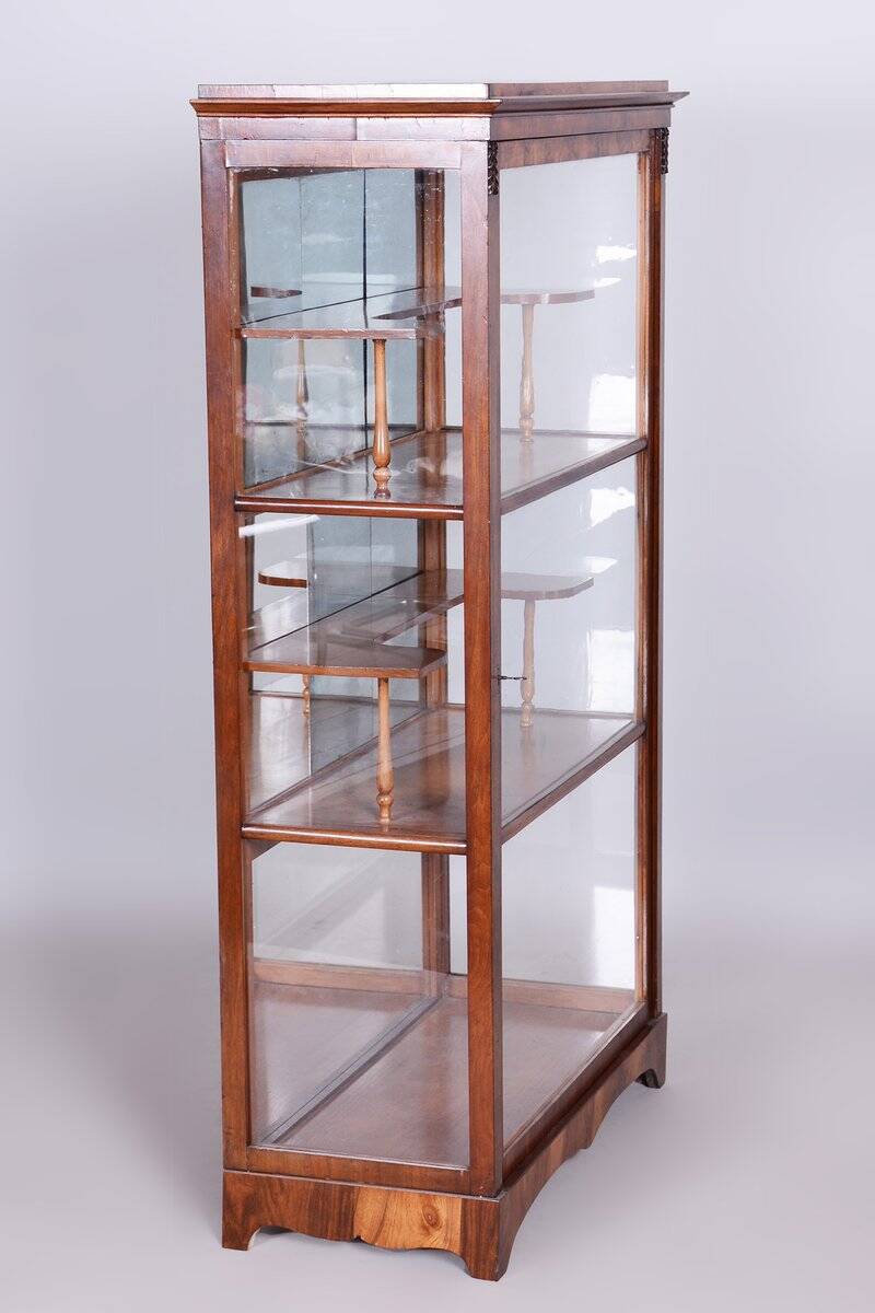 Biedermeier Display Cabinet in Walnut, 1830s