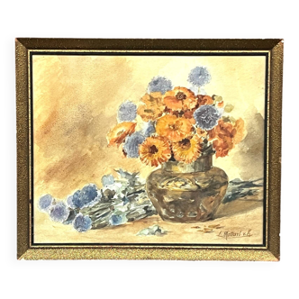 Léonie mottard van marcke (liège 1862-1936). still life with flowers.