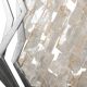 Pair of brushed metal and rock crystal wall lights. Contemporary.