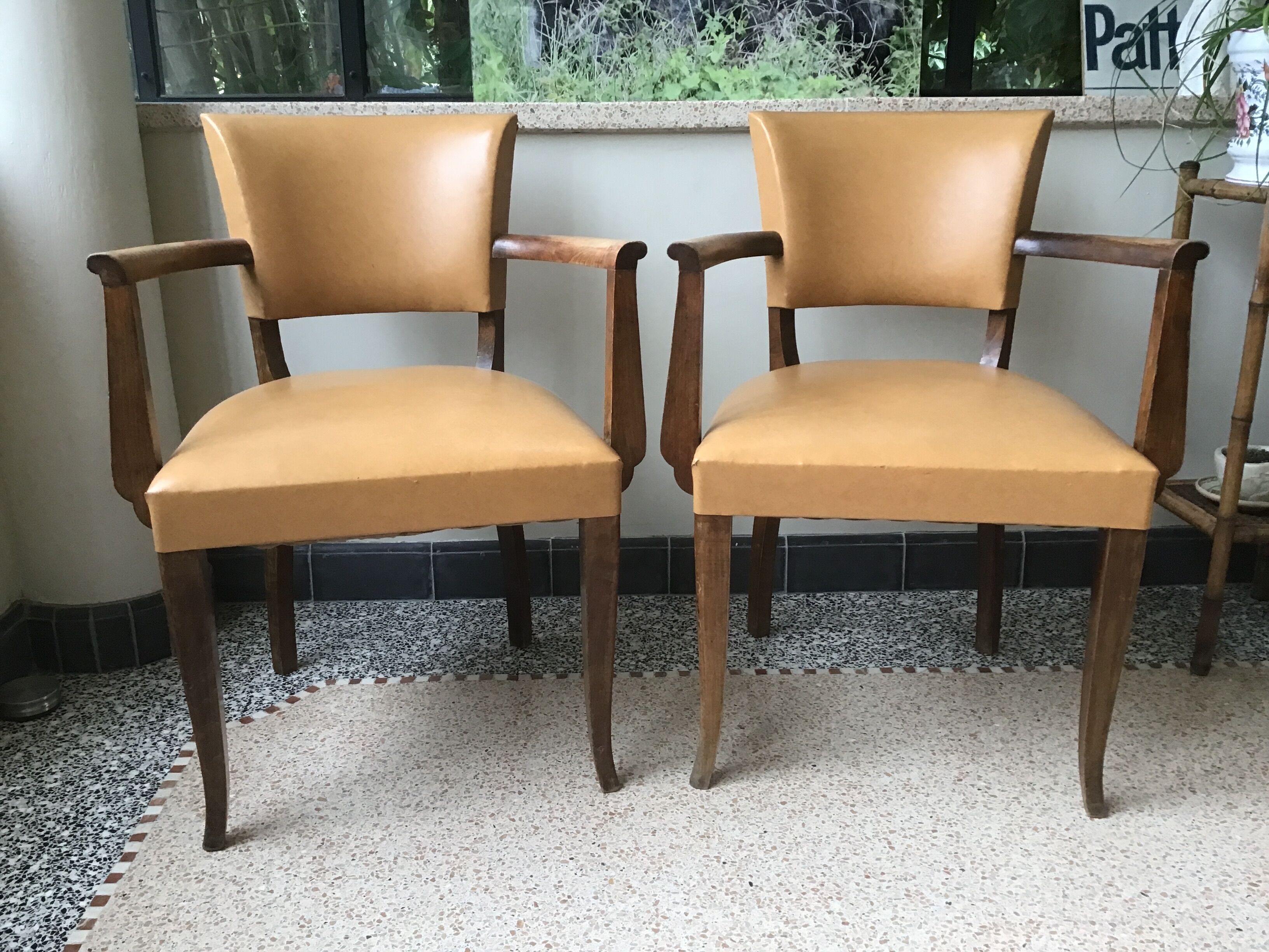 Pair of bridge chairs