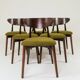 Dining chairs Set of 6 Wild green Scandinavian design
