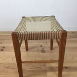 60s modernist stool, canning and wood