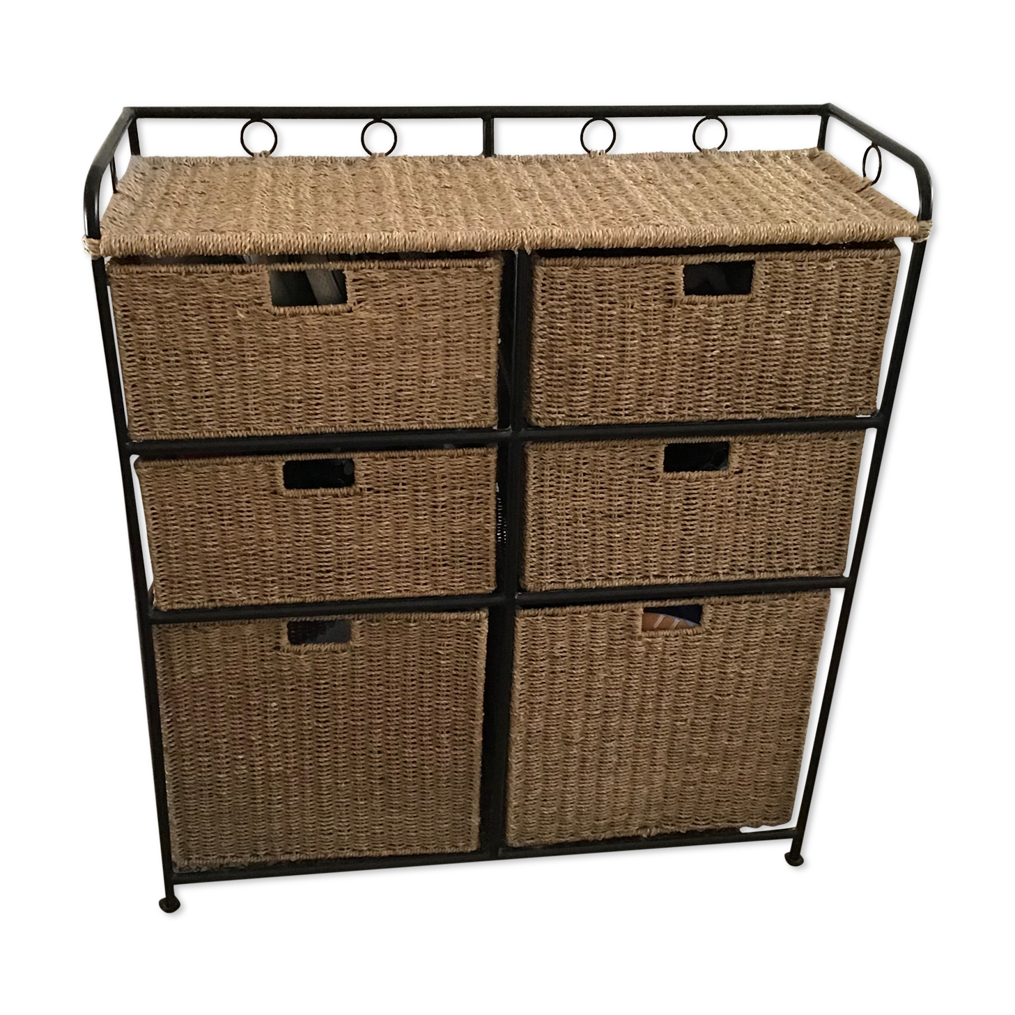 Wicker  chest of drawers