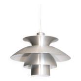 Vintage Scandinavian aluminum pendant light 1970