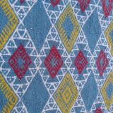 Traditional handmade blue corridor carpet