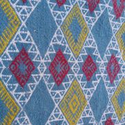 Tapis couloir bleu fait main traditionnel