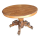 Oval oak table with carved details - known as a hunting table.