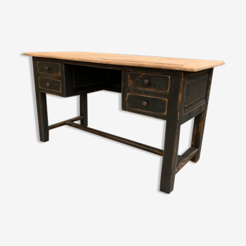 Black patina oak desk