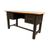 Black patina oak desk