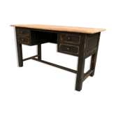 Black patina oak desk