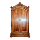 Napoleon III period wardrobe in blond walnut circa 1850-1880