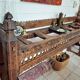 Artisanal wooden console, late 19th century.