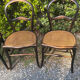 4 chaises bois noirci Napoléon III