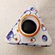 Vintage Glazed Ceramic Pottery Soliflore Vase H: 15 cm