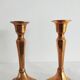 Pair of small golden brass candlesticks