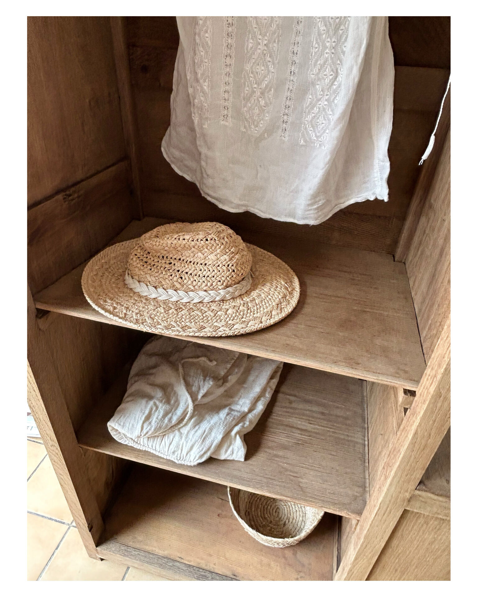 Asymmetrical Parisian wardrobe