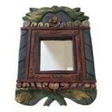 Indian colored wooden mirror