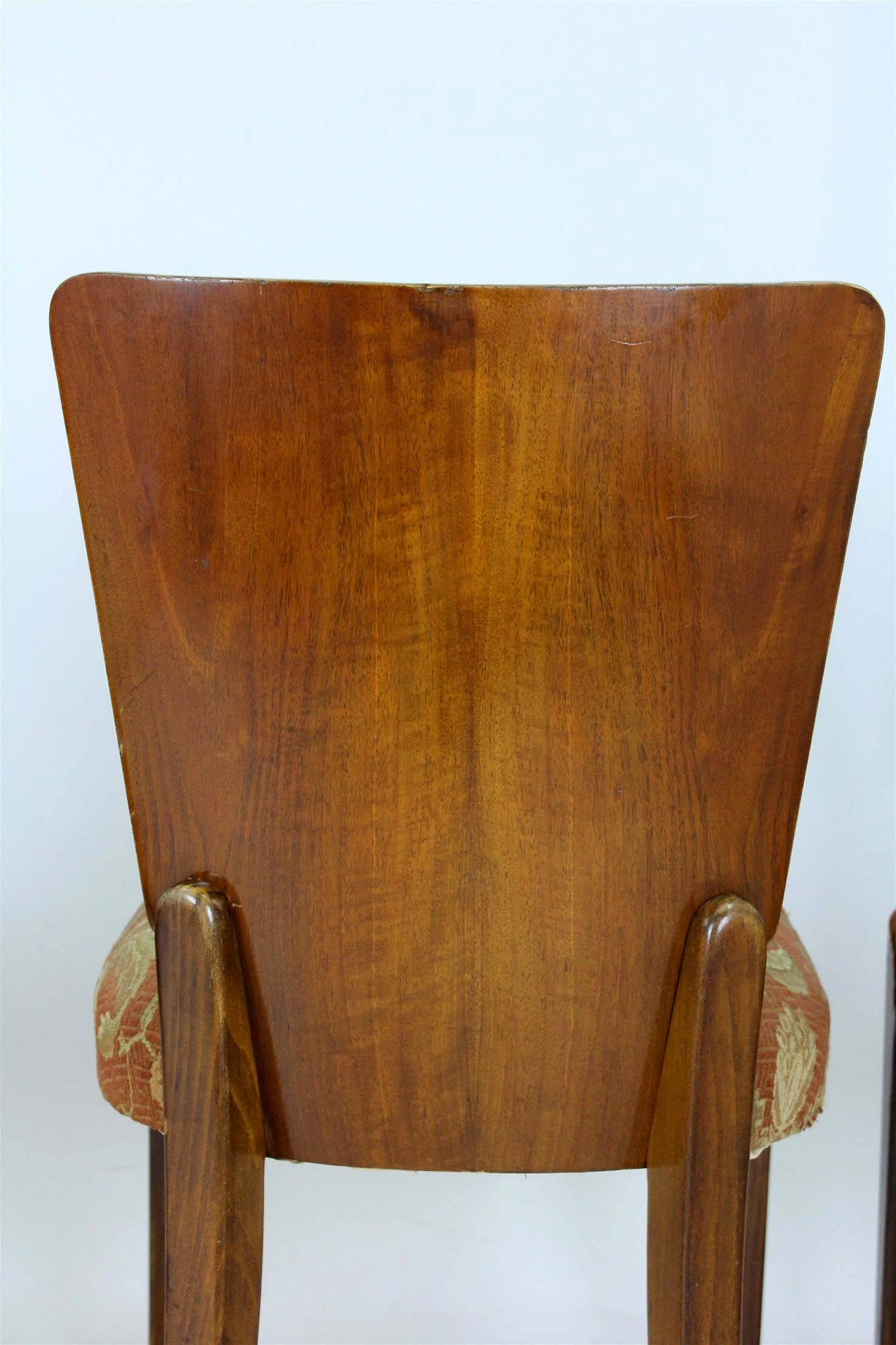 Art Deco H-214 Dining Chairs by Jindrich Halabala for UP Závody, 1950s, Set