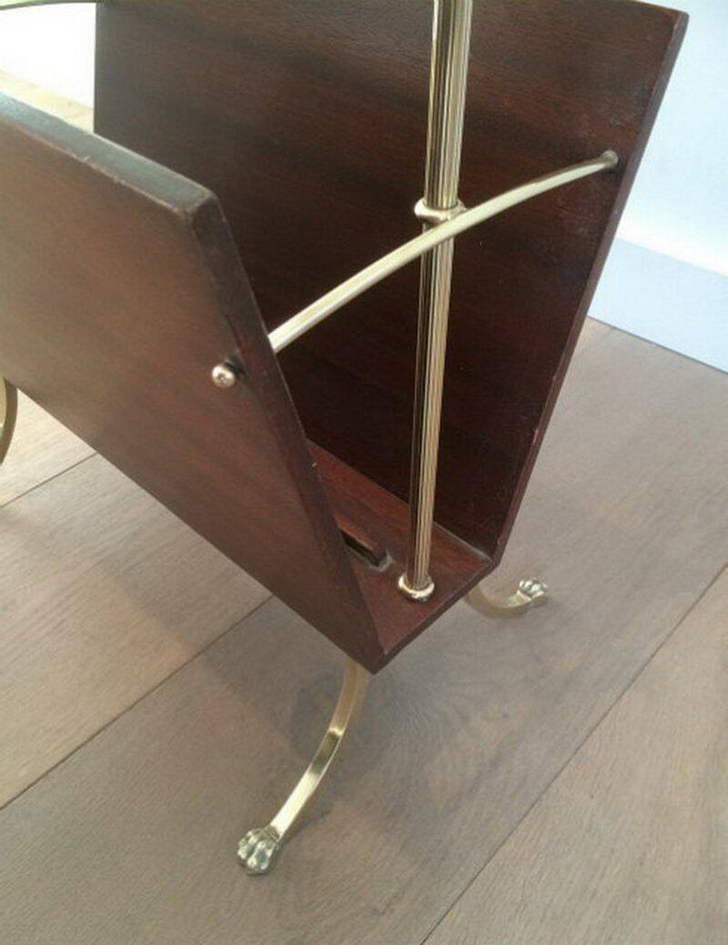 Magazine rack with claw feet. Maison Jansen