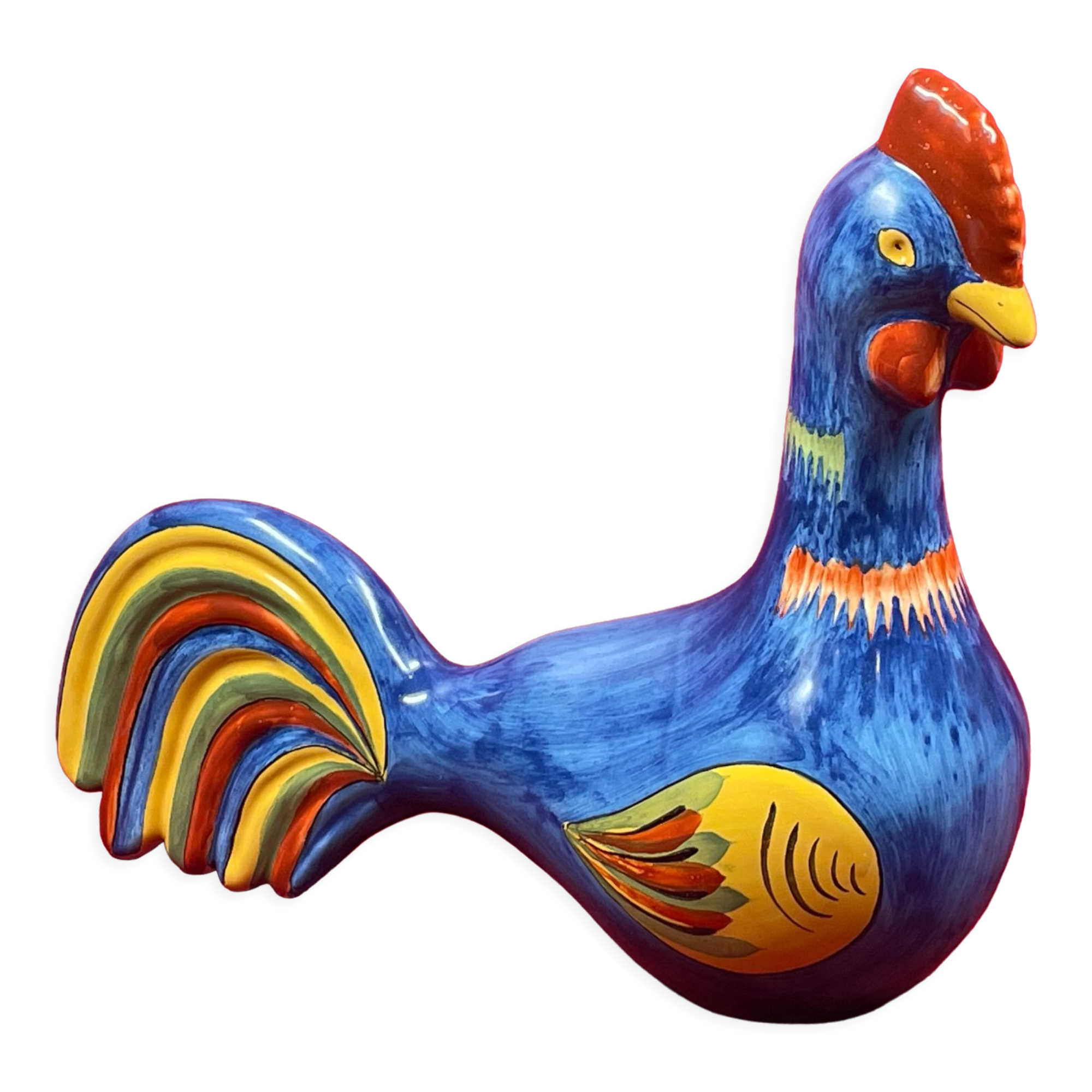 Rooster hen design HB Henriot Quimper, 27 cm, height 22 cm