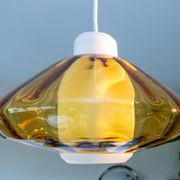 Scandinavian suspension, blown glass and opaline, 1960, new.
