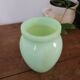 Small vase in green opaline.