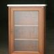Beautiful Louis XVI style display case in cherry wood with marble