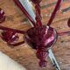 Lustre Murano rouge 1970