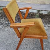 2 vintage compass foot chairs