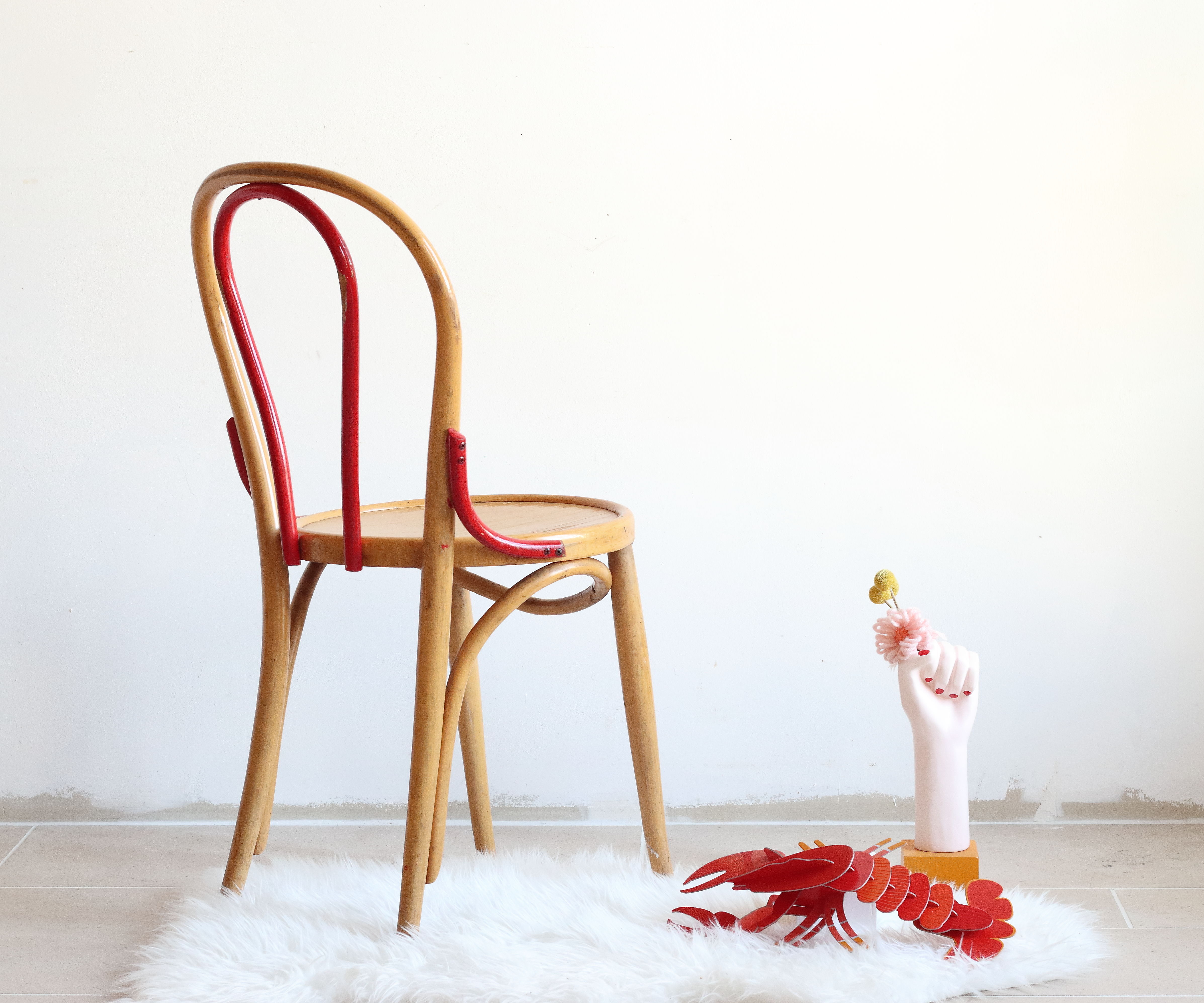 Chaise bistrot en bois courbé