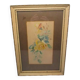 Aquarelle ancienne - tige de roses - encadrée