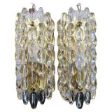 Appliques murales en cristal en forme de goutte moderne du milieu du siècle Orrefors par Carl Fagerlund