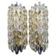 Modern mid-century crystal wall sconces in the shape of a drop by Orrefors by Carl Fagerlund.