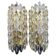 Modern mid-century crystal wall sconces in the shape of a drop by Orrefors by Carl Fagerlund.