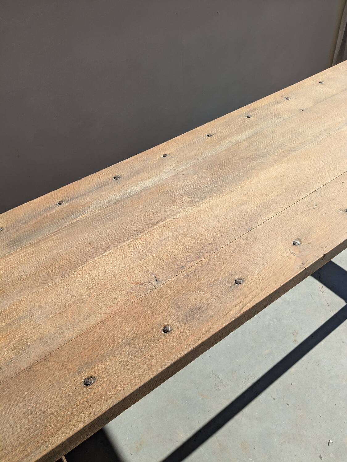 Solid wood farmhouse table