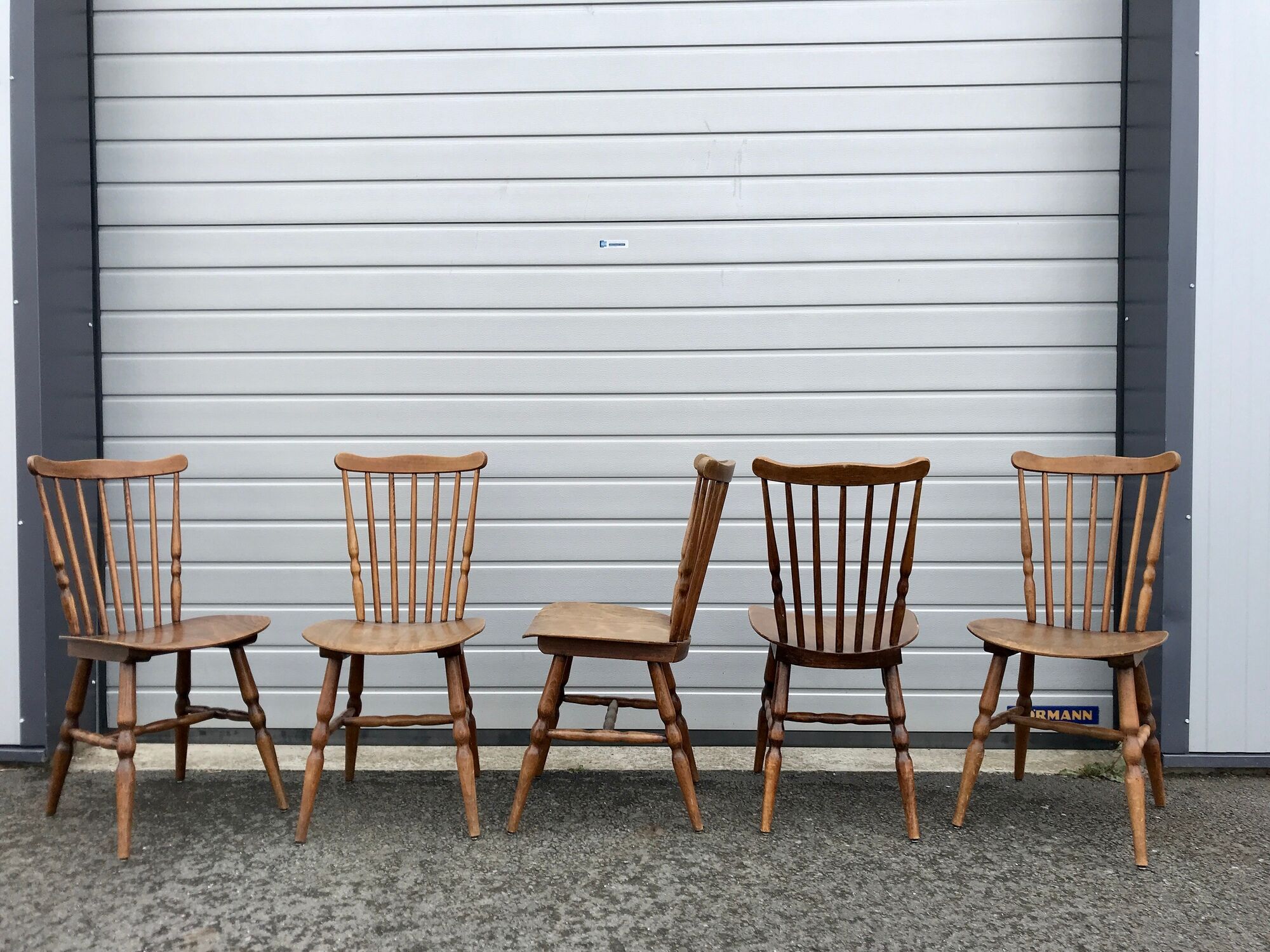 10 bistro chairs troquet "menuet" baumann 1970