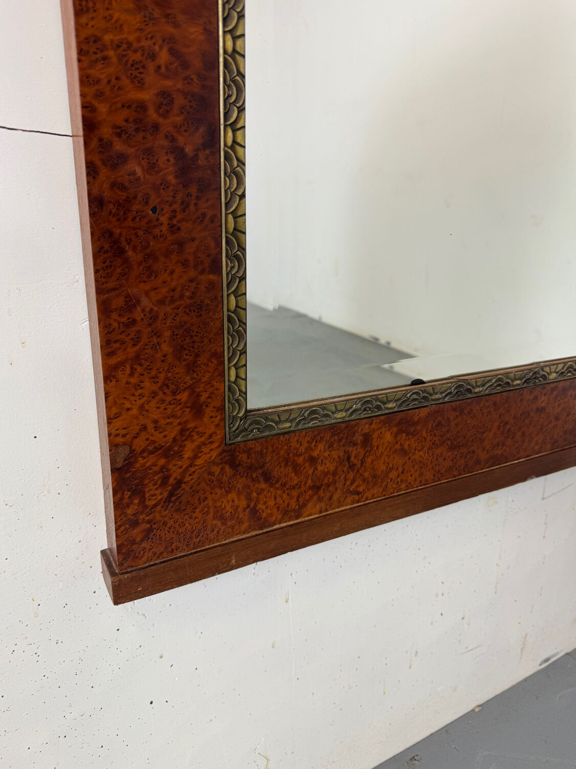 Grand miroir mural Art déco français, années 1930