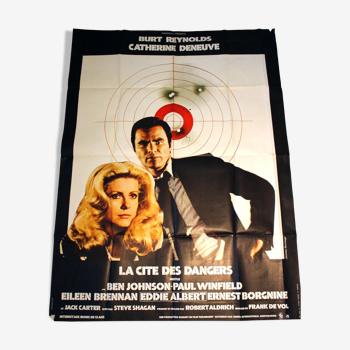 Original cinema poster "The City of Dangers" 120x160 cm Catherine Deneuve 1975