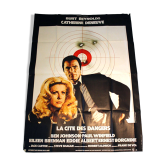 Affiche cinéma originale "La Cité des Dangers" 120x160 cm Catherine Deneuve 1975