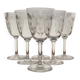 6 crystal water/wine glasses from Baccarat, Molière model.